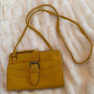 Yellow crossbody purse